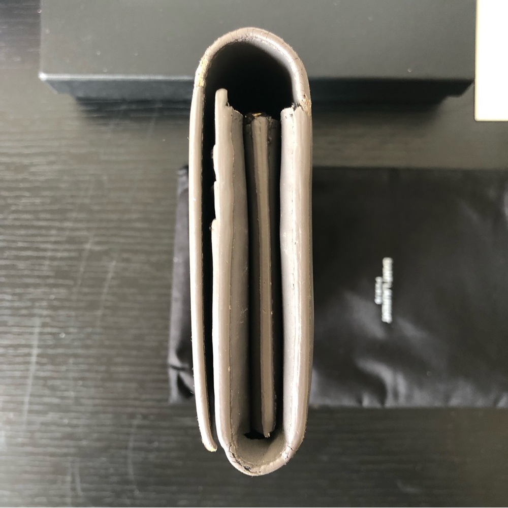 Saint Laurent Essentials Minimalist Grey YSL Wallet - Picture 7 of 15